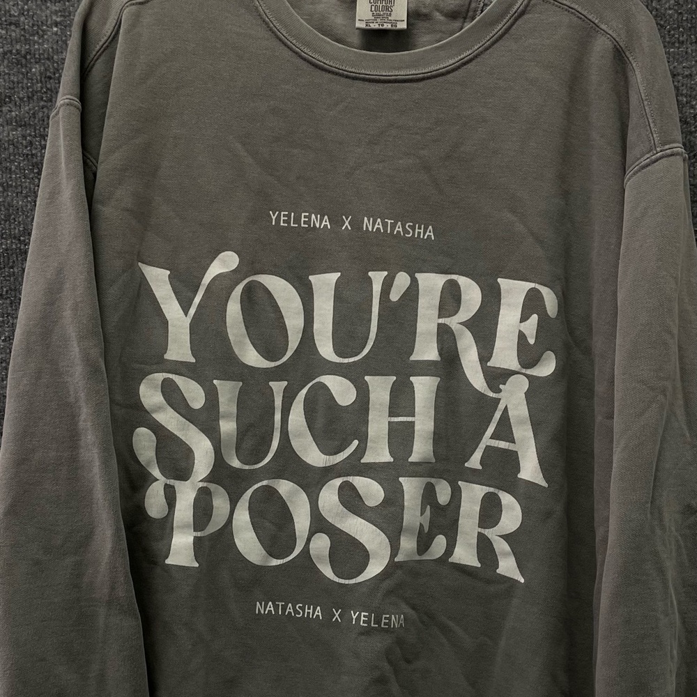 Marvel Natasha Romanoff Yelena Red Guardian “Movie Quote” Crewneck Sweatshirt XL